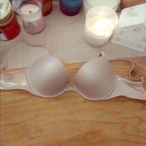 32d Victoria’s secret bra padded pink gold shimmer